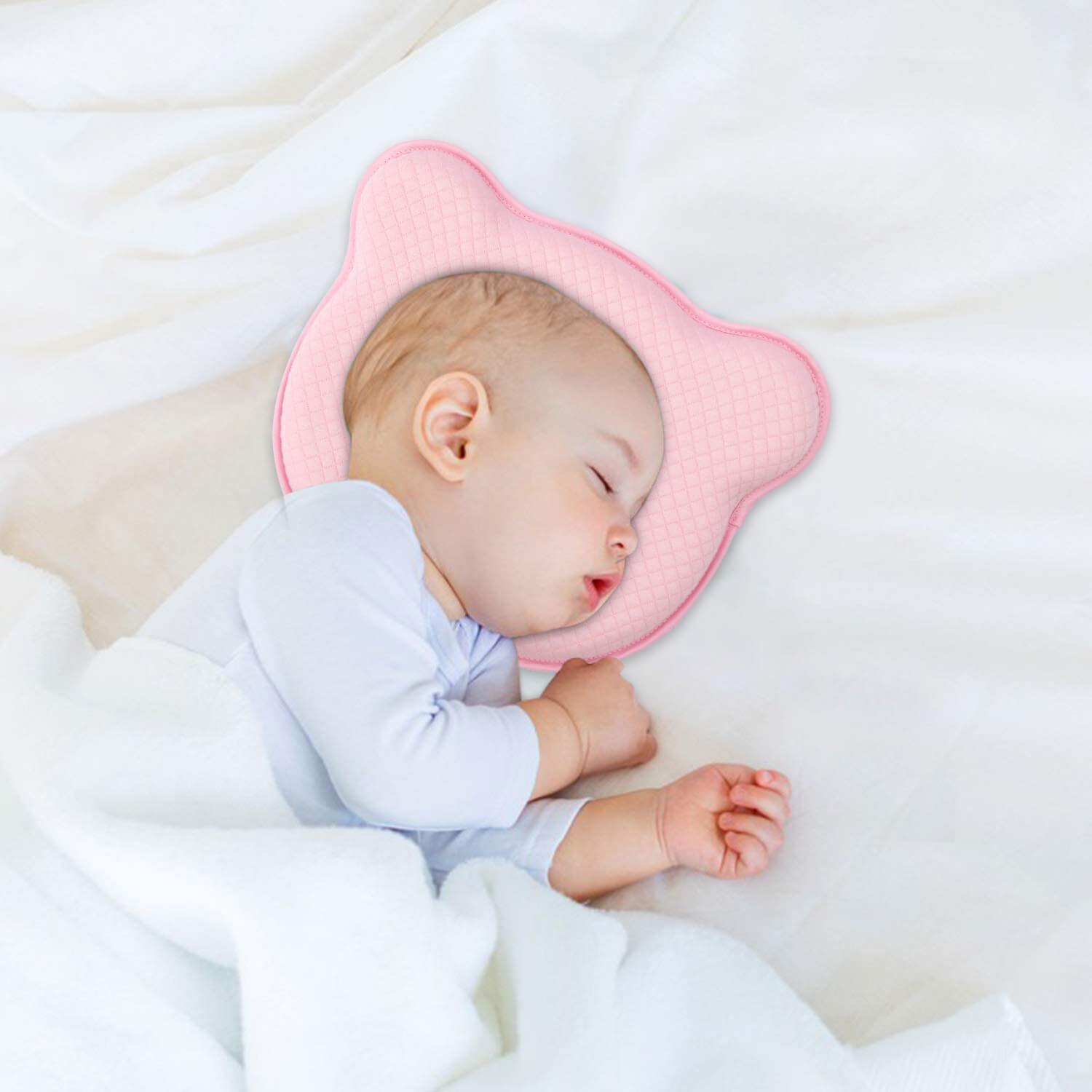 Baby Pillow against Head Shaping Memory Form Pillow for New born baby