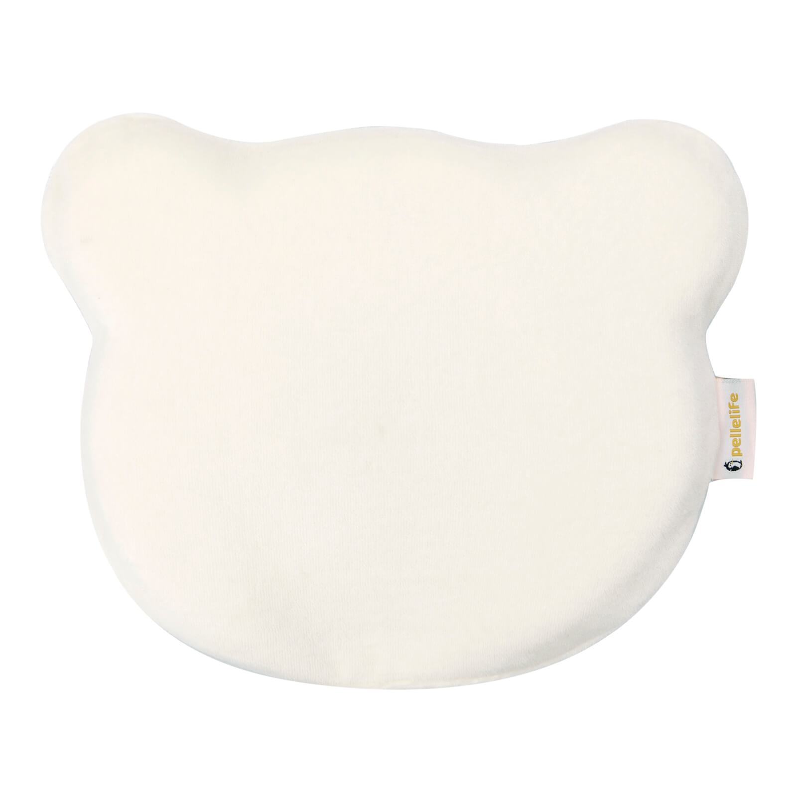 Baby Pillow against Head Shaping Breathable Velvet Fabric Memory Form Pillow for Infant-Whilte